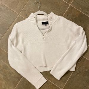 Cotton Candy LA white quarter zip